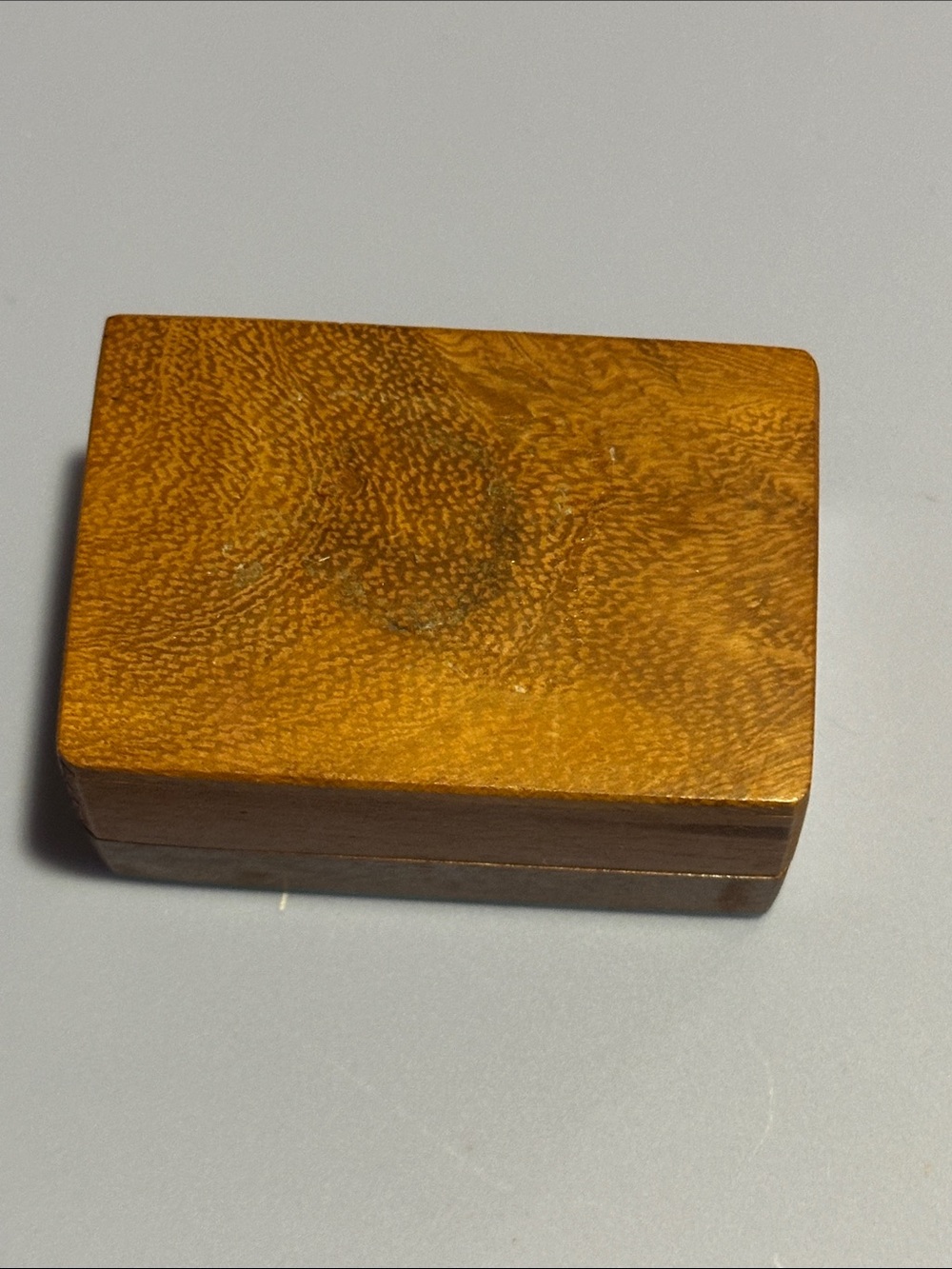 Teal Floral Inlay Rectangular Trinket Box - Picture 4 of 5